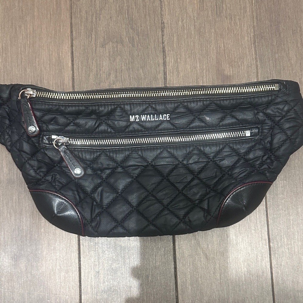 MZ Wallace Black Quilted Belt Bag